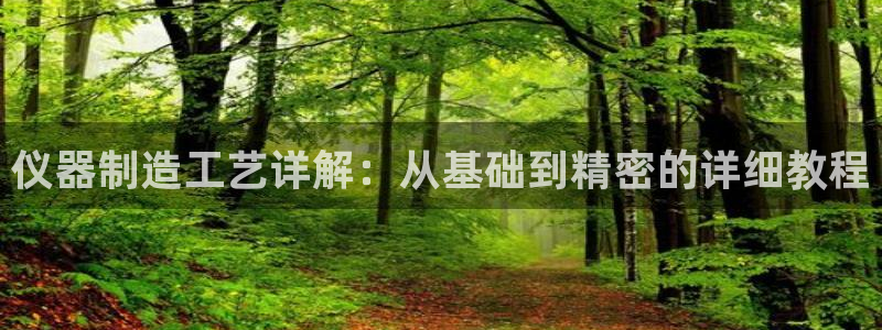 恒行娱乐婆蹬74ooo5盗：仪器制造工艺详解：从基础到精密的