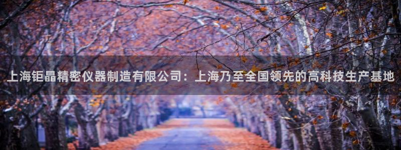 恒行娱乐芍皇74ooo5蛹：上海钜晶精密仪器制造有限公司：上