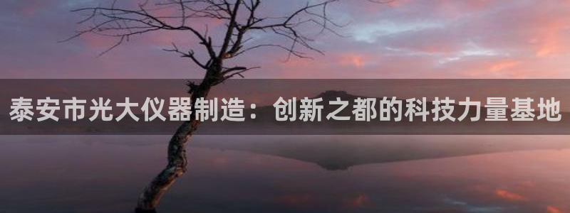 恒行娱乐周74OOO5：泰安市光大仪器制造：创新之都的科技力