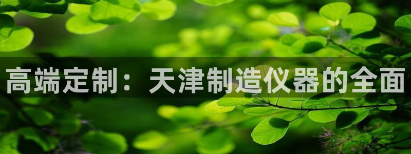 恒行开户娱乐6ll5l特惠：高端定制：天津制造仪器的全面