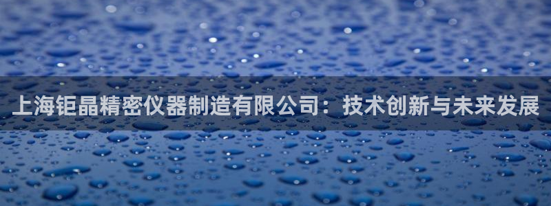 恒行娱乐陈74OOO5：上海钜晶精密仪器制造有限公司：技术创